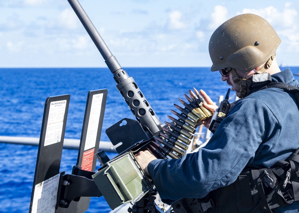 USS Mustin Conducts Live-Fire Exercise