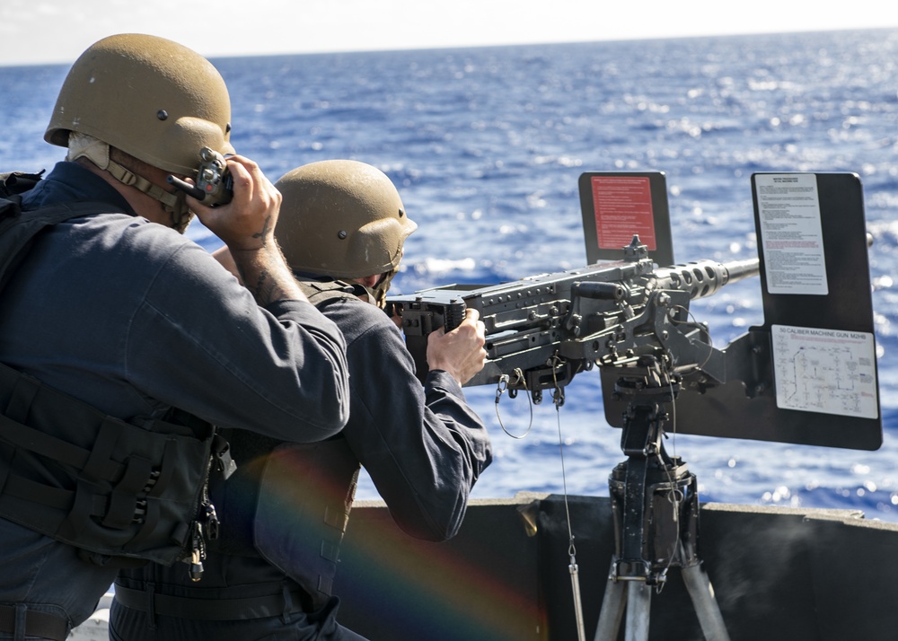 USS Mustin Conducts Live-Fire Exercise