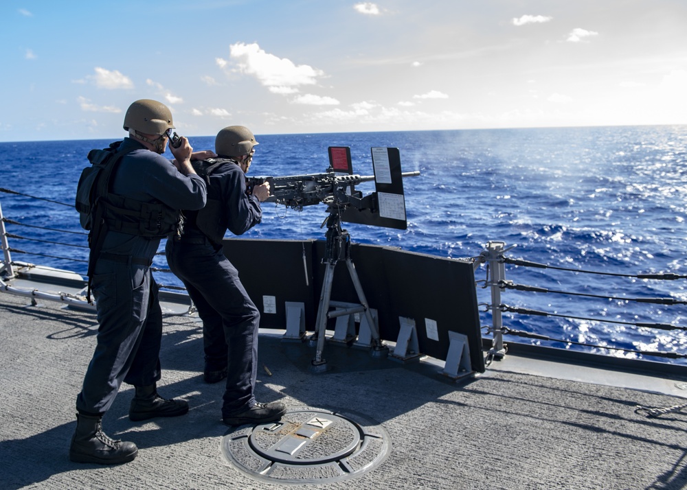 USS Mustin Conducts Live-Fire Exercise