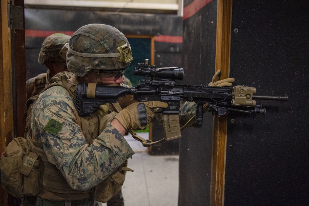 U.S. Marines Conduct Interior Tactical Training