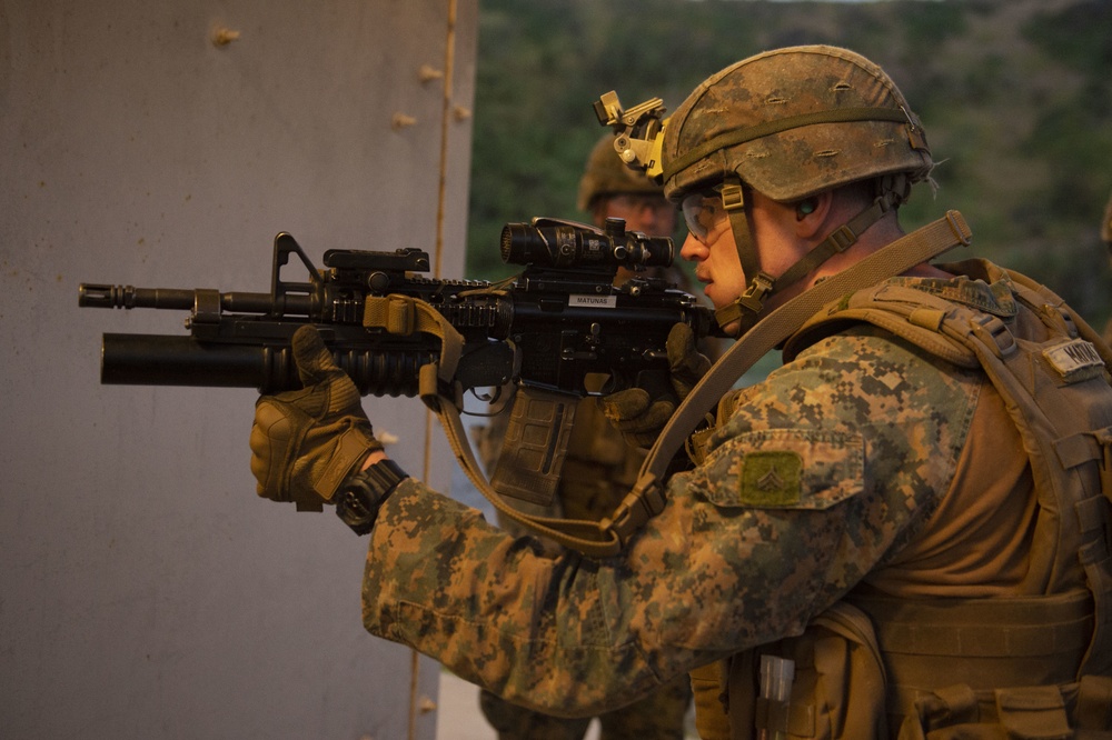 U.S. Marines Conduct Interior Tactical Training