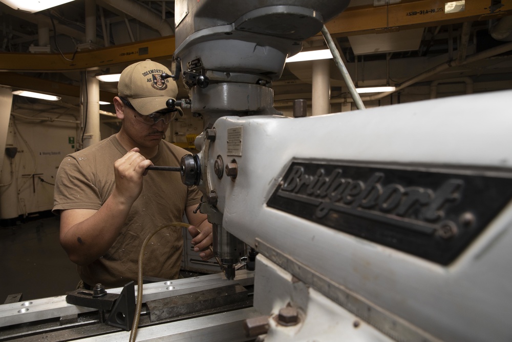 USS Emory S. Land Helps Repair Ships in Sasebo