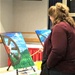 Fort McCoy community members create works of art at Sit, Sip, Paint event