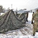 CWOC Class 20-04 students learn to build Arctic tent during training at Fort McCoy