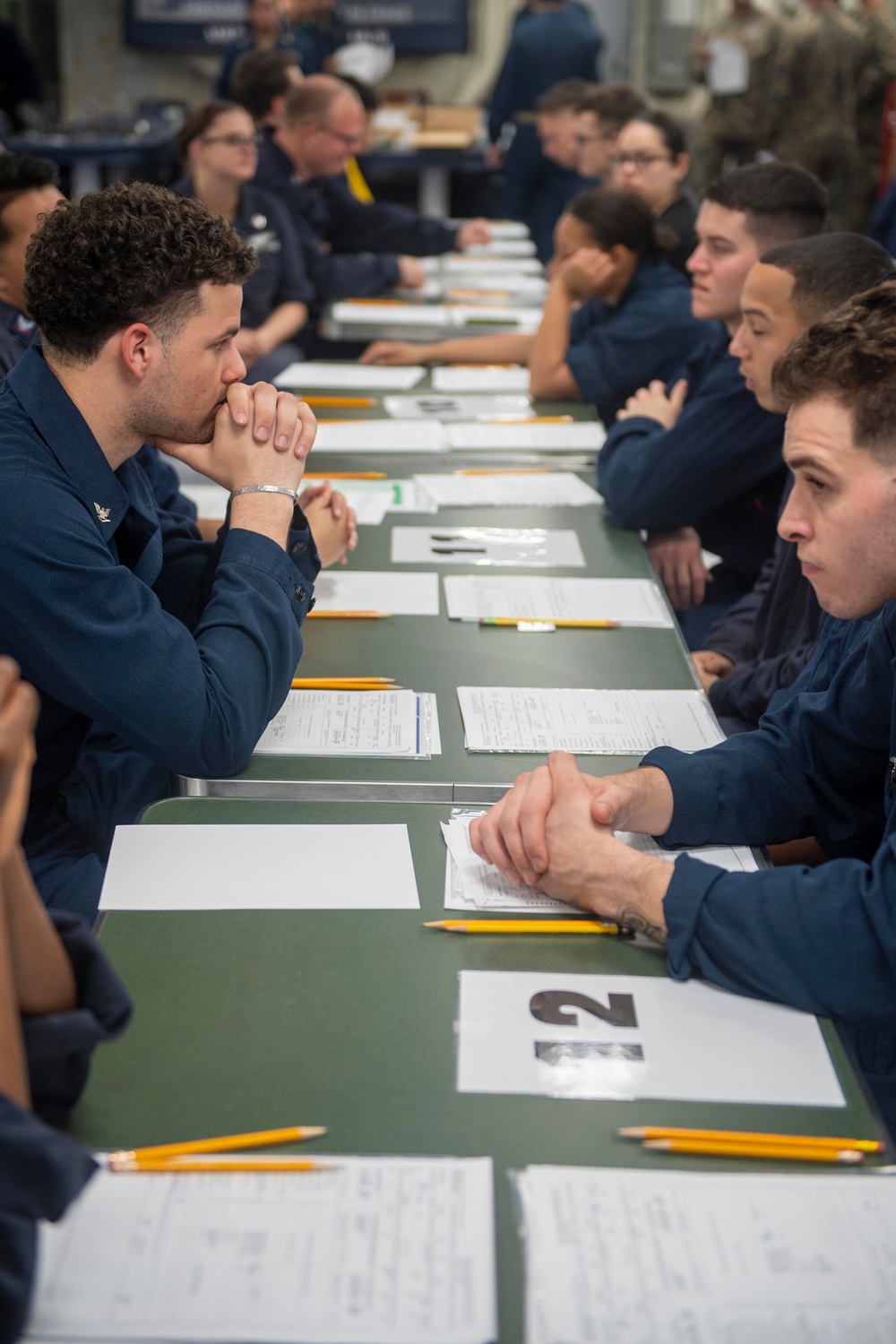 USS America Sailors Take Navywide Advancement Exam