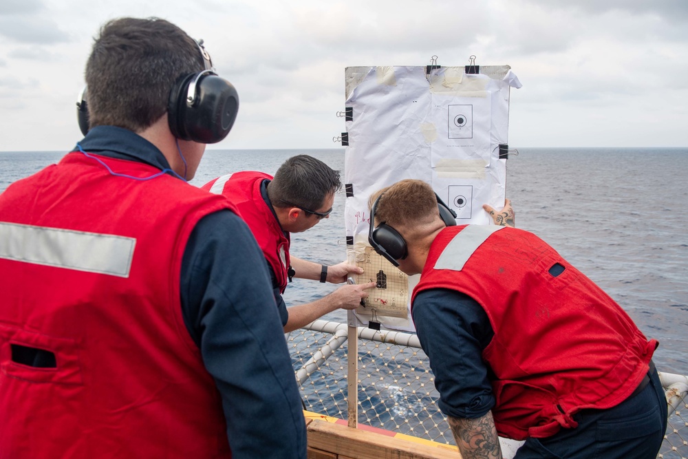 USS America Conducts Small Arms Qualification