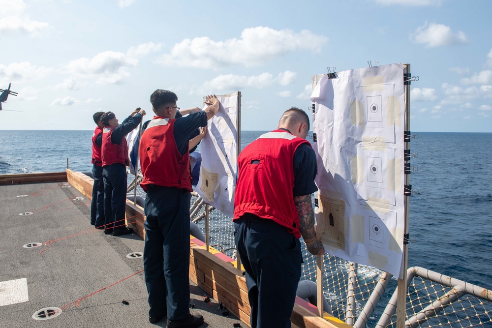 USS America Conducts Small Arms Qualification