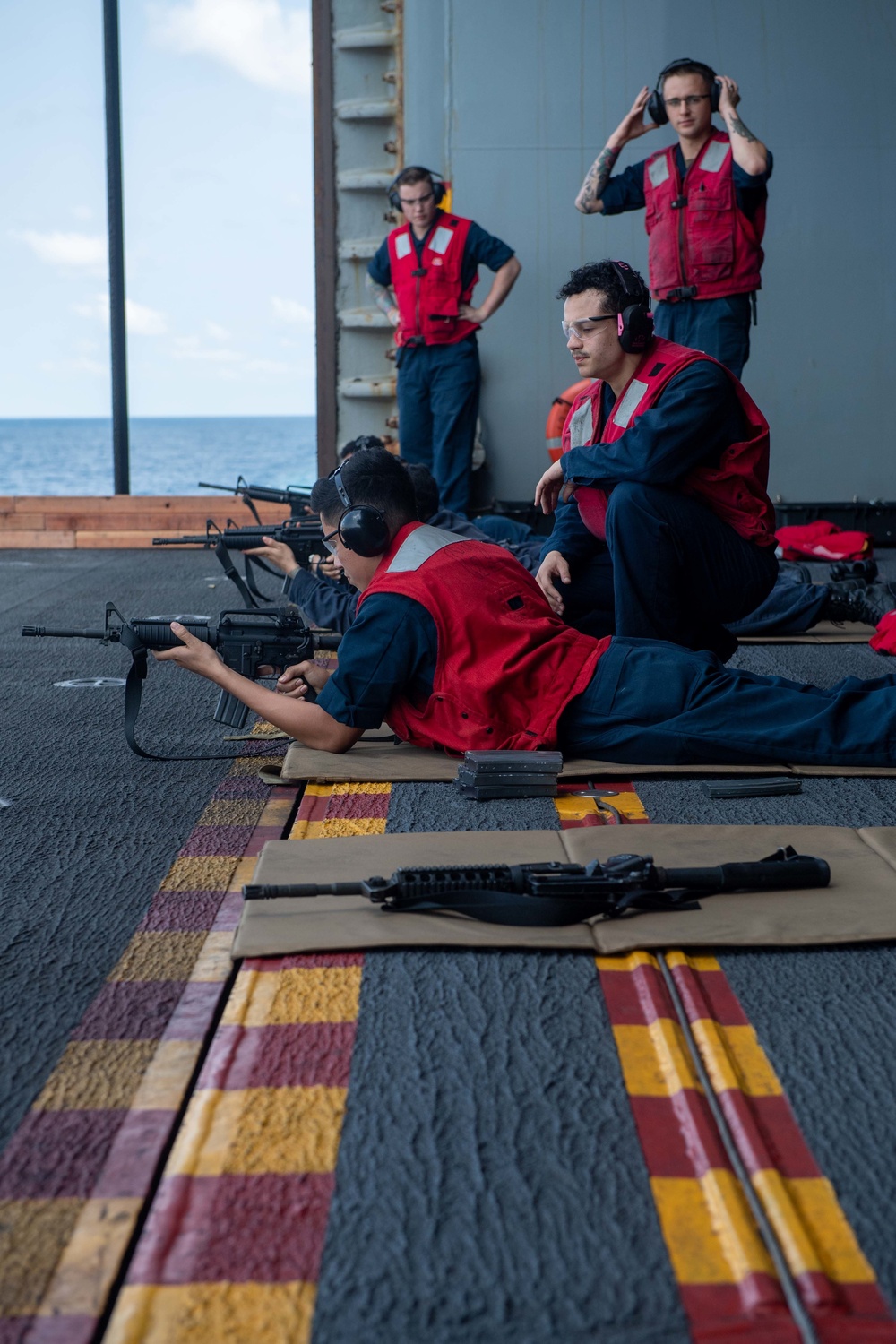 USS America Conducts Small Arms Qualification