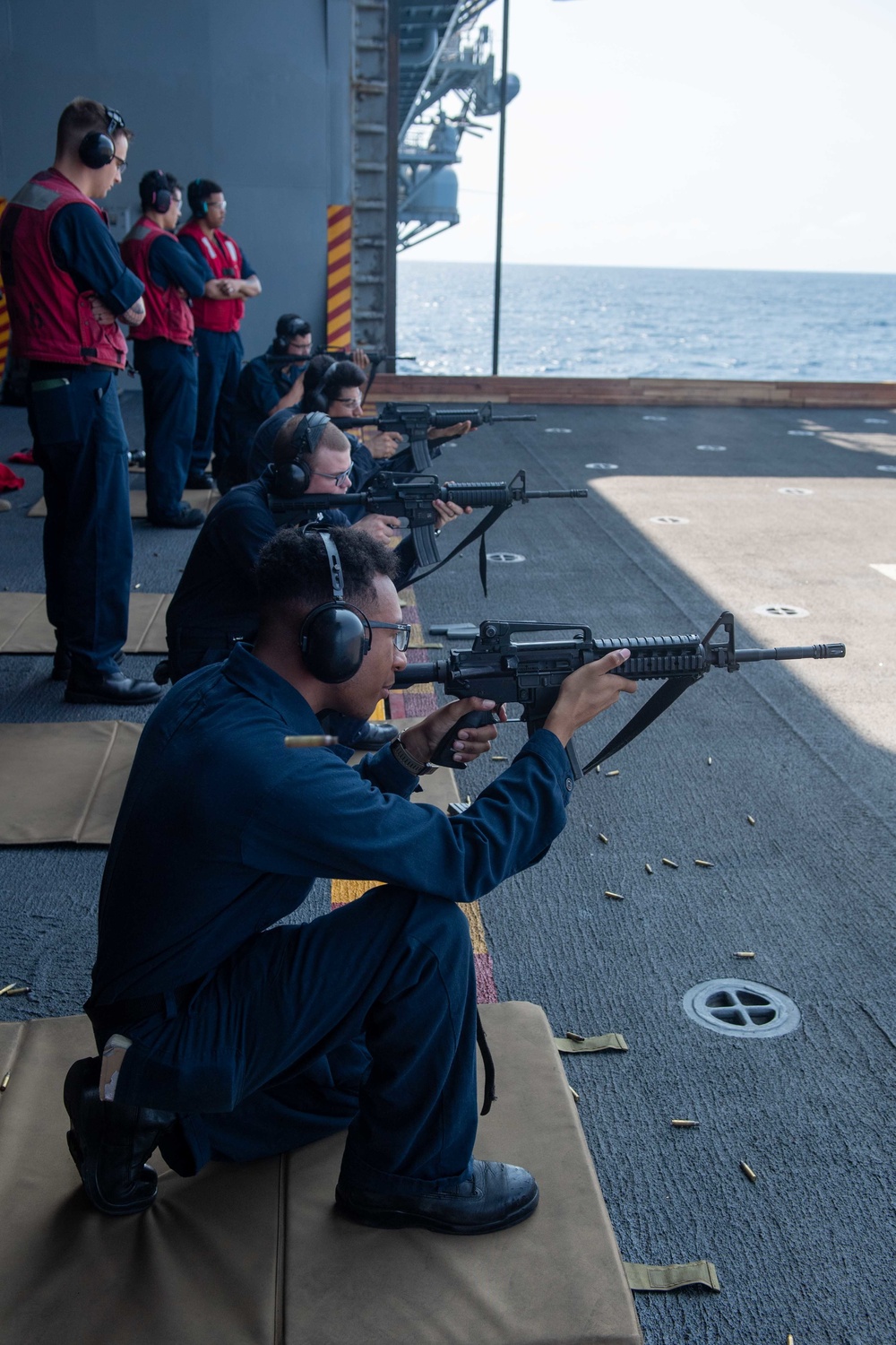 USS America Conducts Small Arms Qualification