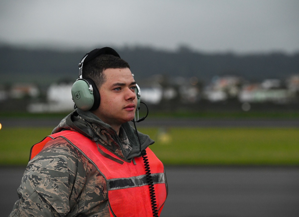 Whiteman AFB B-2 Spirits leave Lajes Field