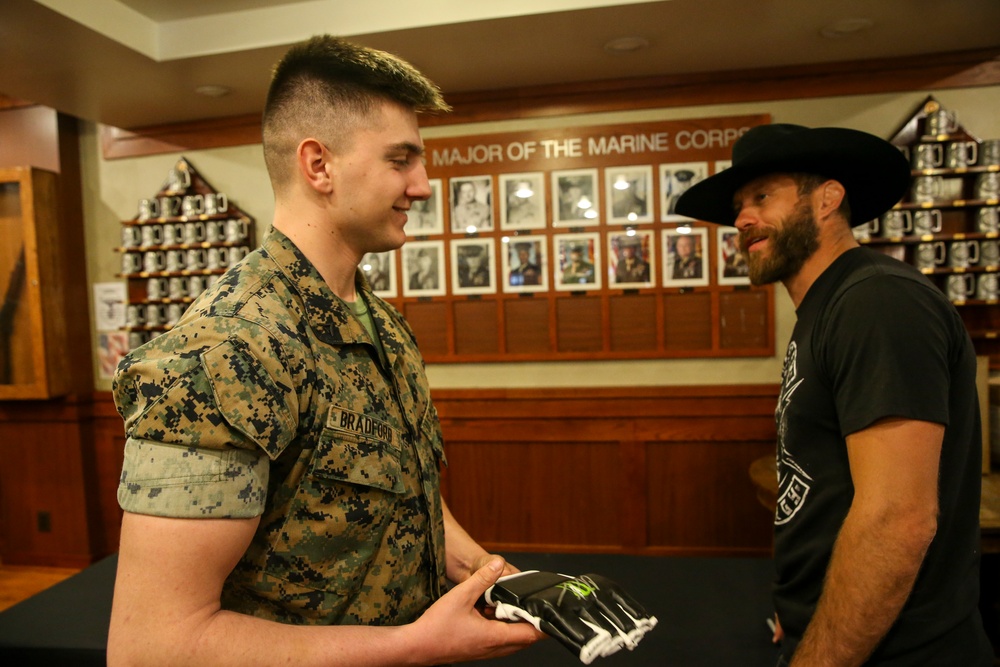 Donald &quot;Cowboy&quot; Cerrone visits Marine Barracks Washington