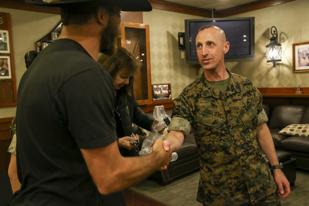 Donald &quot;Cowboy&quot; Cerrone visits Marine Barracks Washington