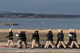 200312-N-TE695-0014 NEWPORT, R.I. (March 12, 2020) Navy Officer Development School march