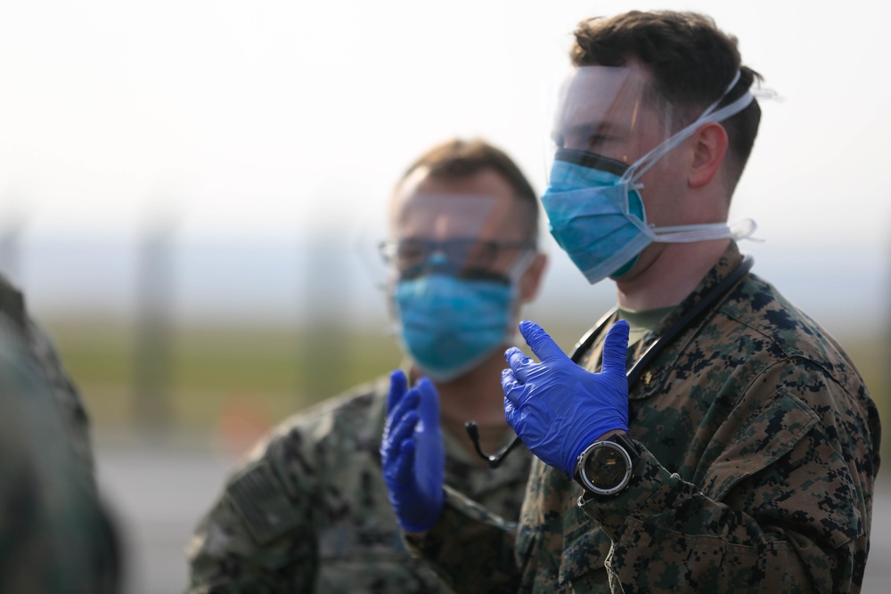 U.S. Marines return from the Republic of Korea