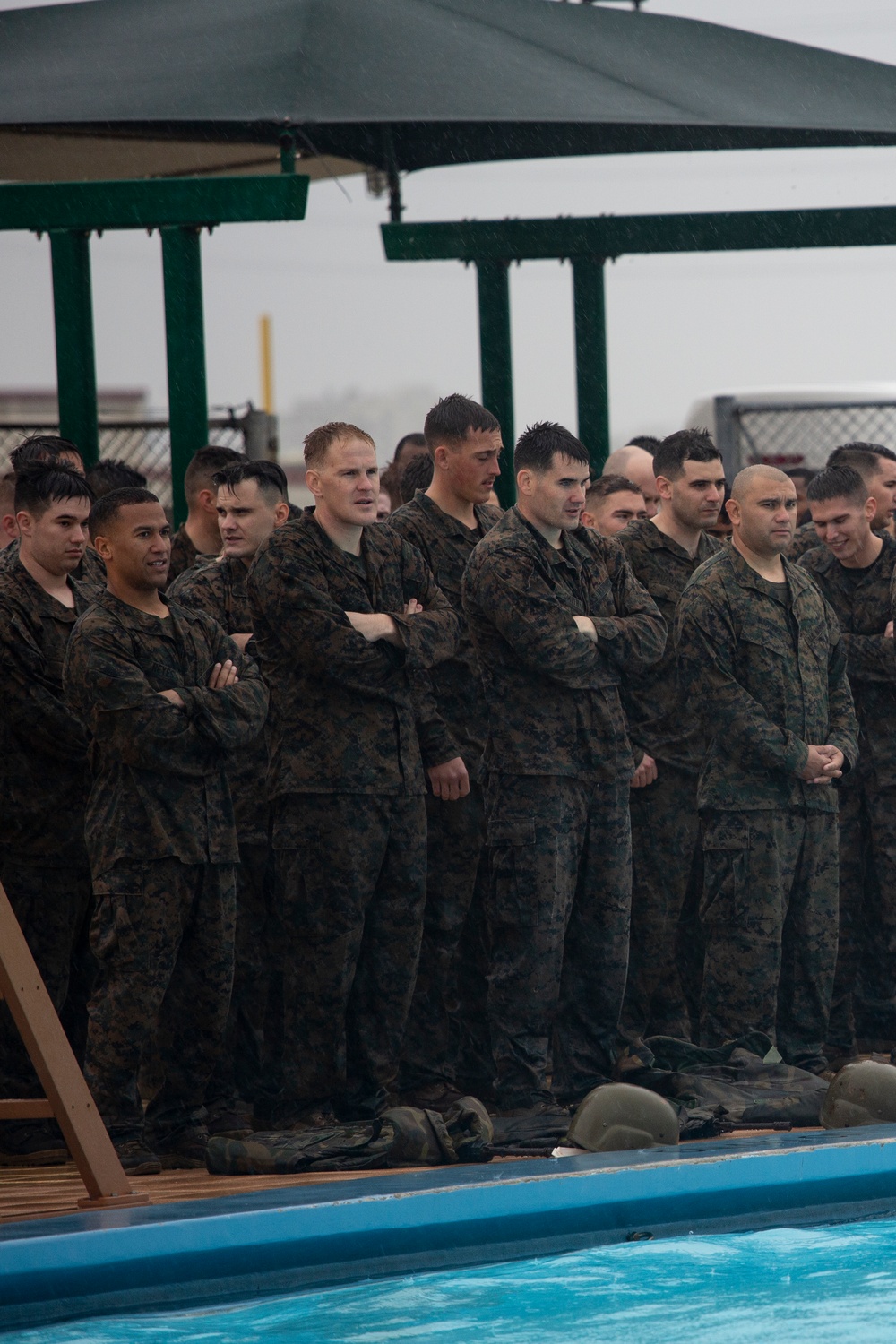 U.S. Marines and sailors with MCIPAC complete annual swim qualification