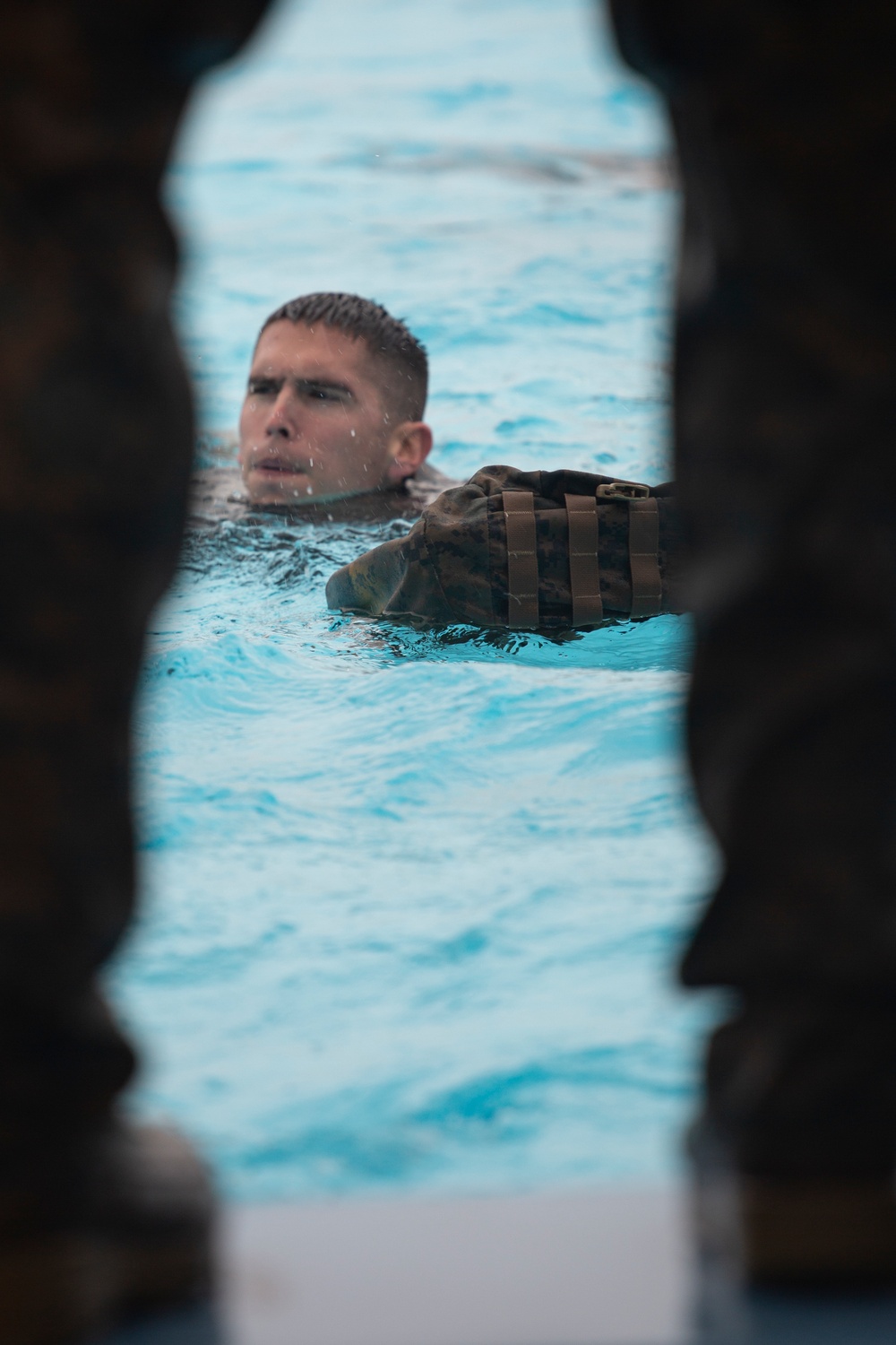 U.S. Marines and sailors with MCIPAC complete annual swim qualification