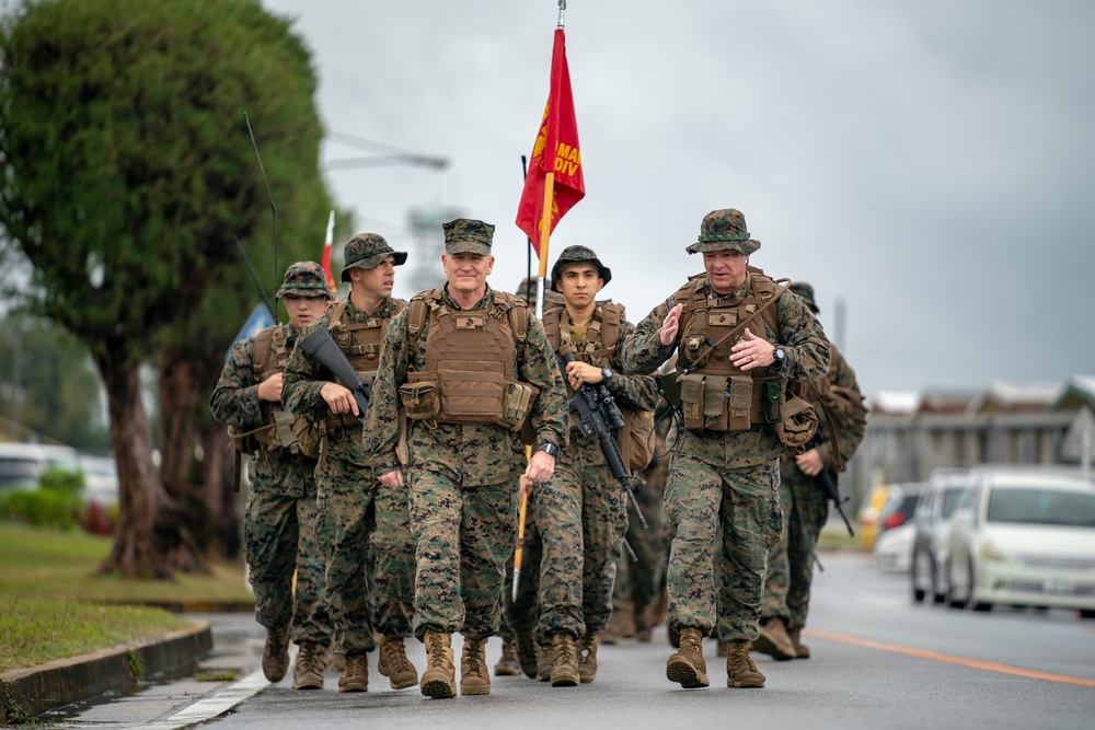 Headquarters Battalion conducts a 15-kilometer hike