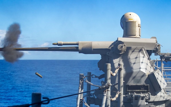 USS Shiloh MK 38 Live-Fire Training