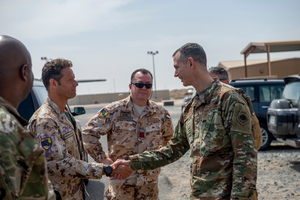 Maj. Gen. Alexus Grynkewich visits the 386th Air Expeditionary Wing