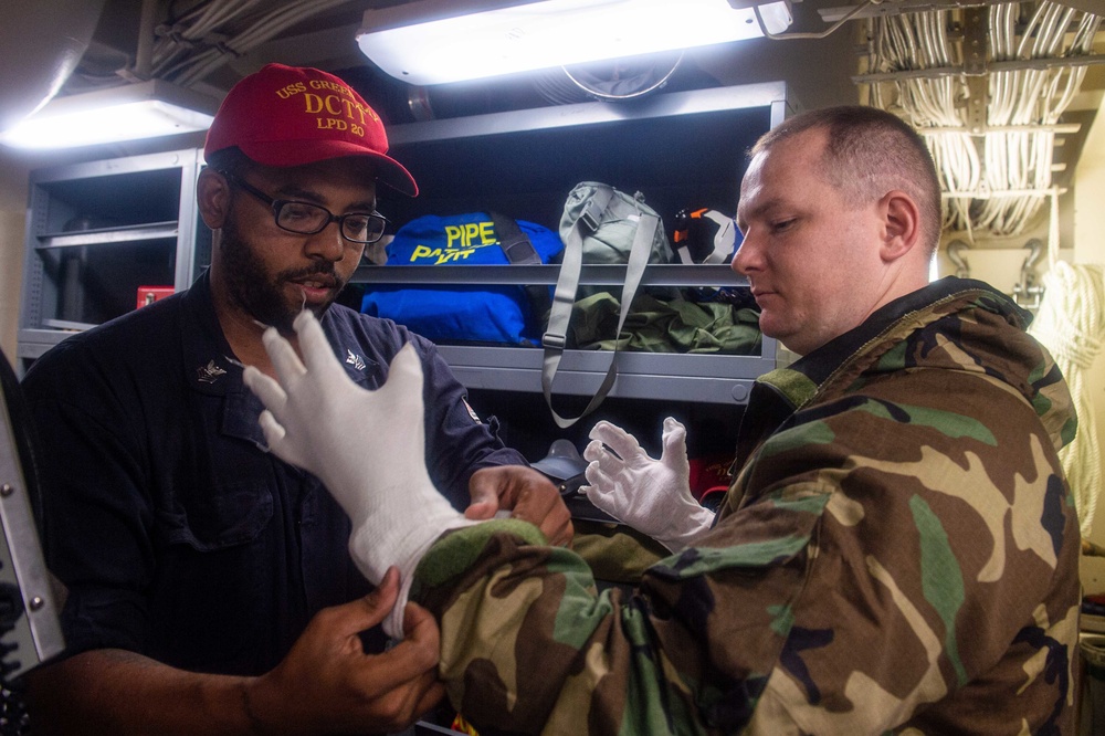 USS Green Bay CBR drill, March 12, 2020