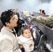 U.S. Military Personnel and families arrive in South Korea