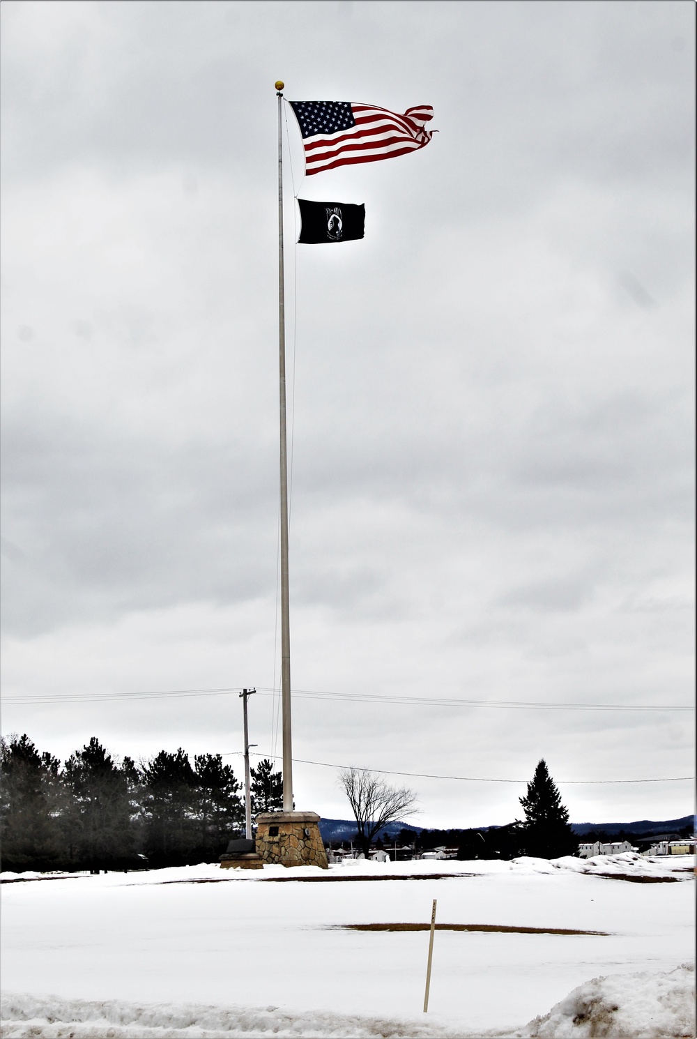 American Flag and Fort McCoy