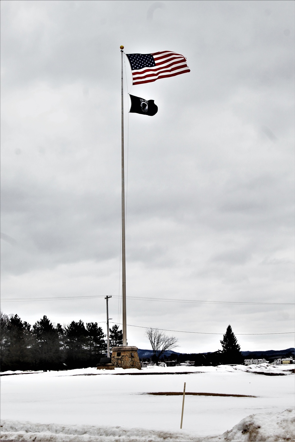 American Flag and Fort McCoy