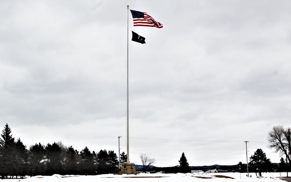 American Flag and Fort McCoy