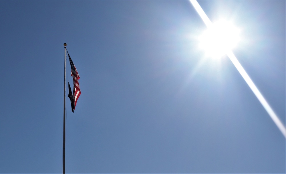 American Flag and Fort McCoy