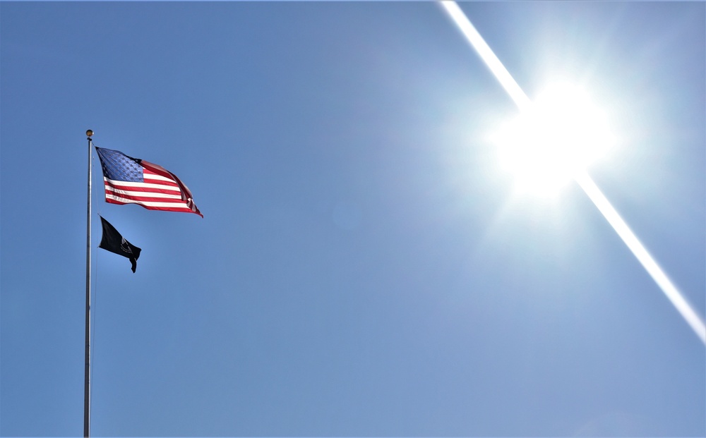 American Flag and Fort McCoy