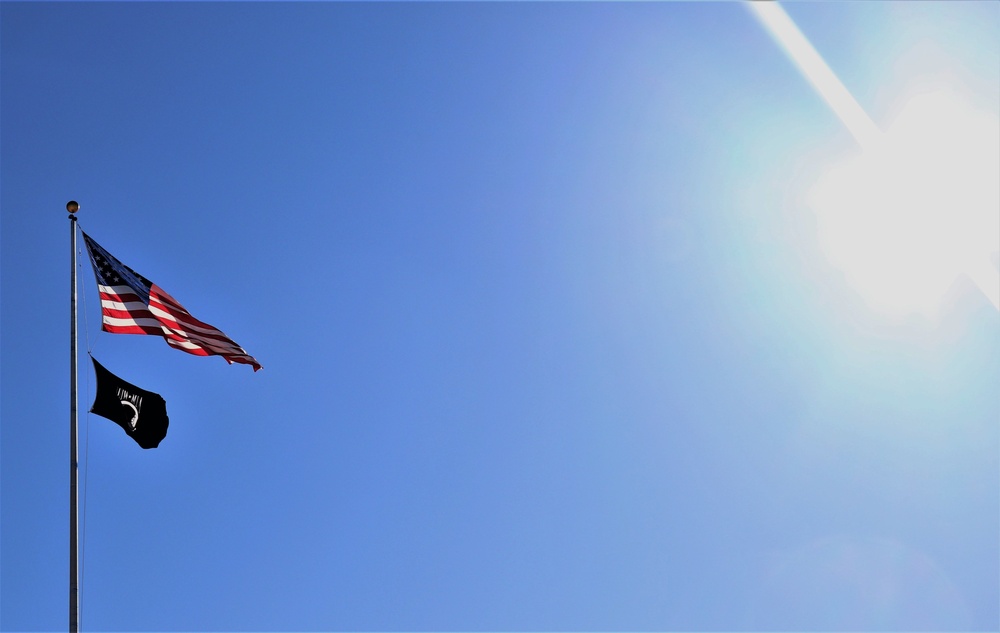 American Flag and Fort McCoy