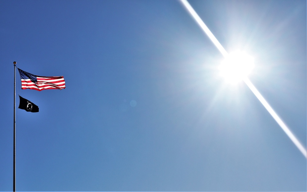 American Flag and Fort McCoy