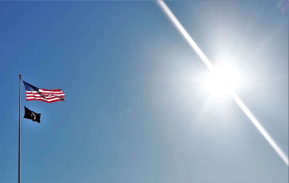 American Flag and Fort McCoy