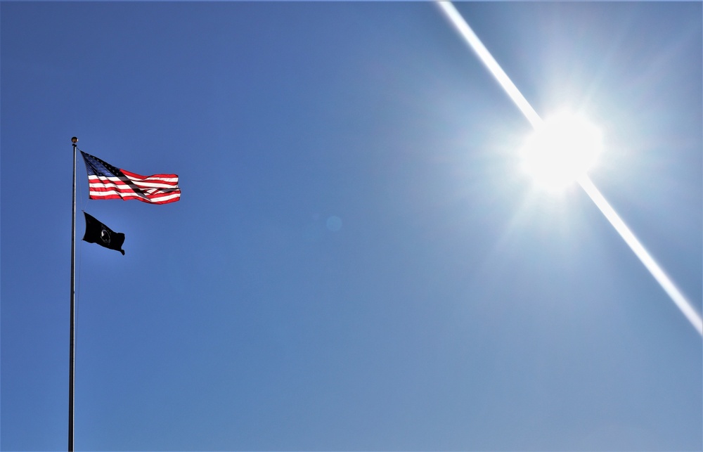 American Flag and Fort McCoy