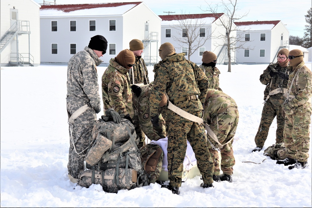 CWOC Class 20-04 students learn to build Arctic tent during training at Fort McCoy