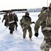 Fort McCoy CWOC Class 20-04 students practice pulling ahkio sled as a squad