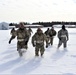 Fort McCoy CWOC Class 20-04 students practice pulling ahkio sled as a squad