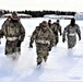 Fort McCoy CWOC Class 20-04 students practice pulling ahkio sled as a squad