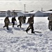 Fort McCoy CWOC Class 20-04 students practice pulling ahkio sled as a squad