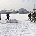 Fort McCoy CWOC Class 20-04 students practice pulling ahkio sled as a squad