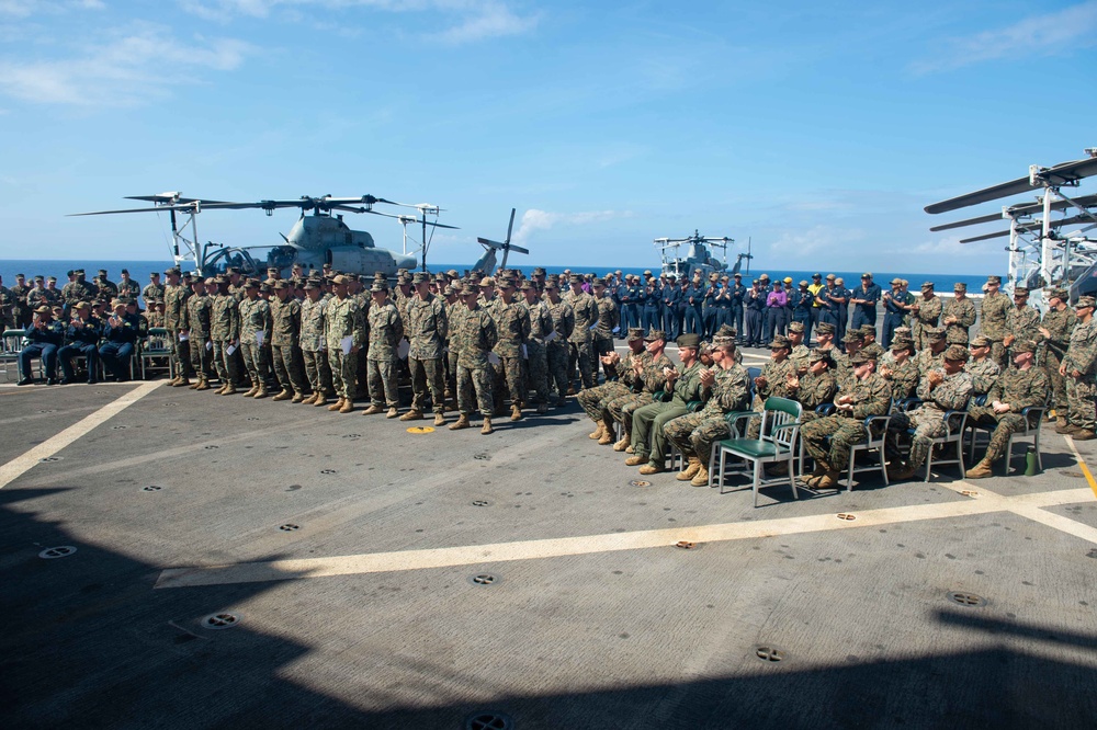 USS Green Bay command sponsored corporal’s course graduation, March 13, 2020