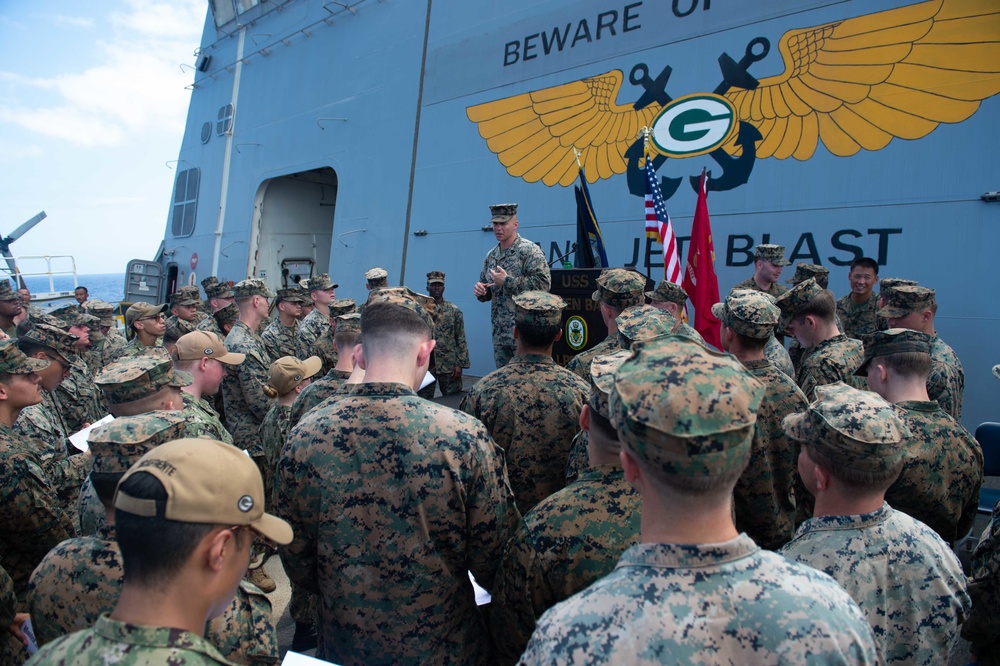 USS Green Bay command sponsored corporal’s course graduation, March 13, 2020