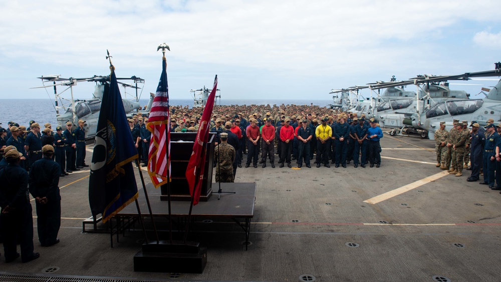 USS Green Bay all-hands call, March 13, 2020