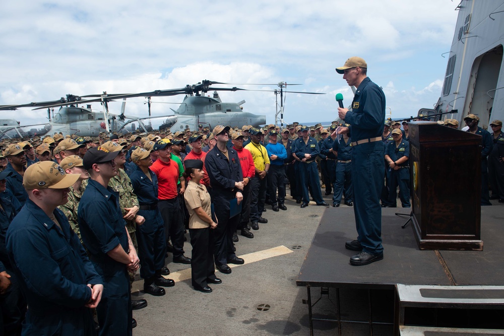 USS Green Bay all-hands call, March 13, 2020