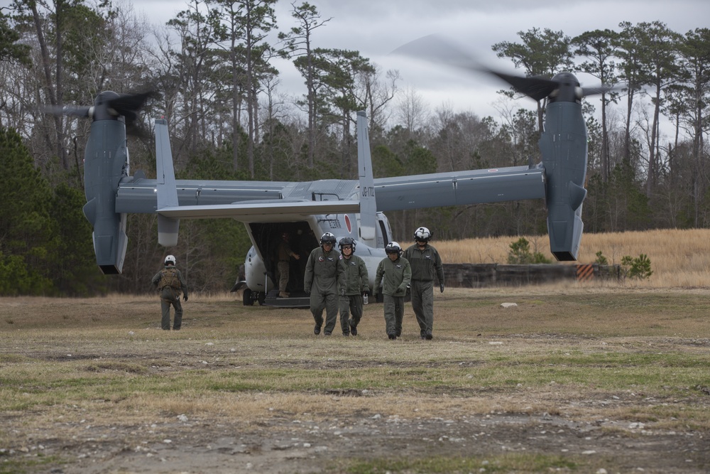 EOTG Rappelling training with Japanese V-22 Osprey