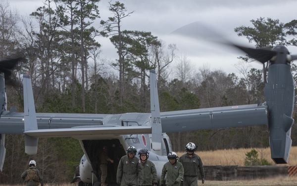 EOTG Rappelling training with Japanese V-22 Osprey