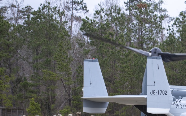 EOTG Rappelling training with Japanese V-22 Osprey