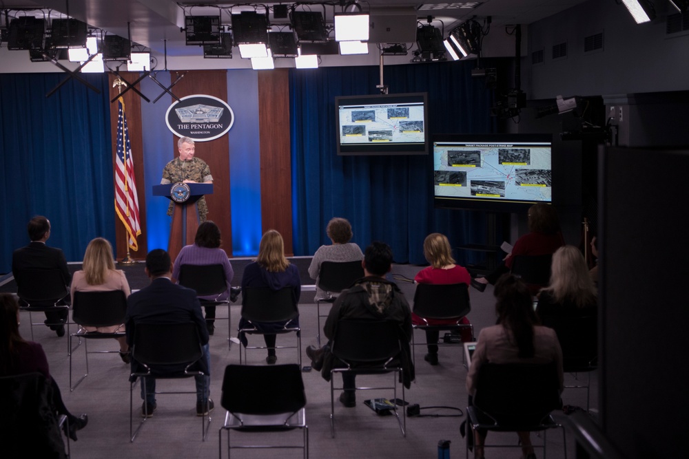 Centcom Commander Briefs Pentagon Reporters