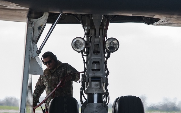 B-2 Bomber crew chiefs launch and recovery from RAF Fairford