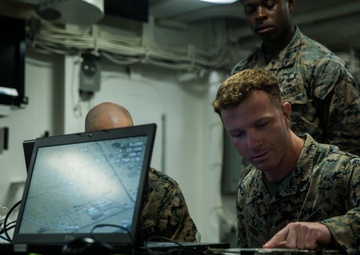 31st MEU Marines conduct JFO test aboard USS America